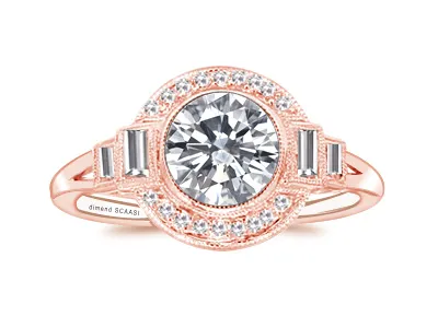 Rose Gold Art Deco Dream Diamond Engagement Ring