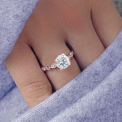 Rose Gold Vintage Engagement Ring jewelry Wabash avenue