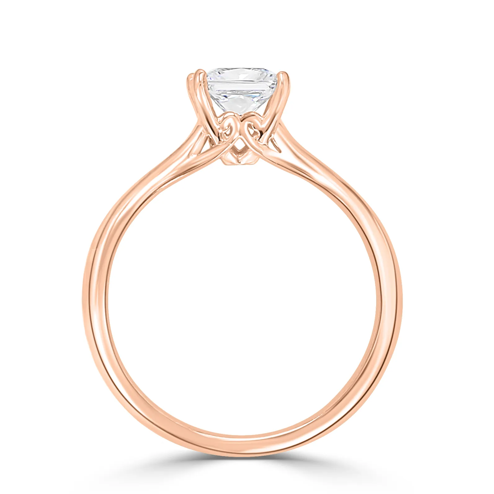 Rose Gold Unique Solitaire Diamond Engagement Ring jewelry store near me