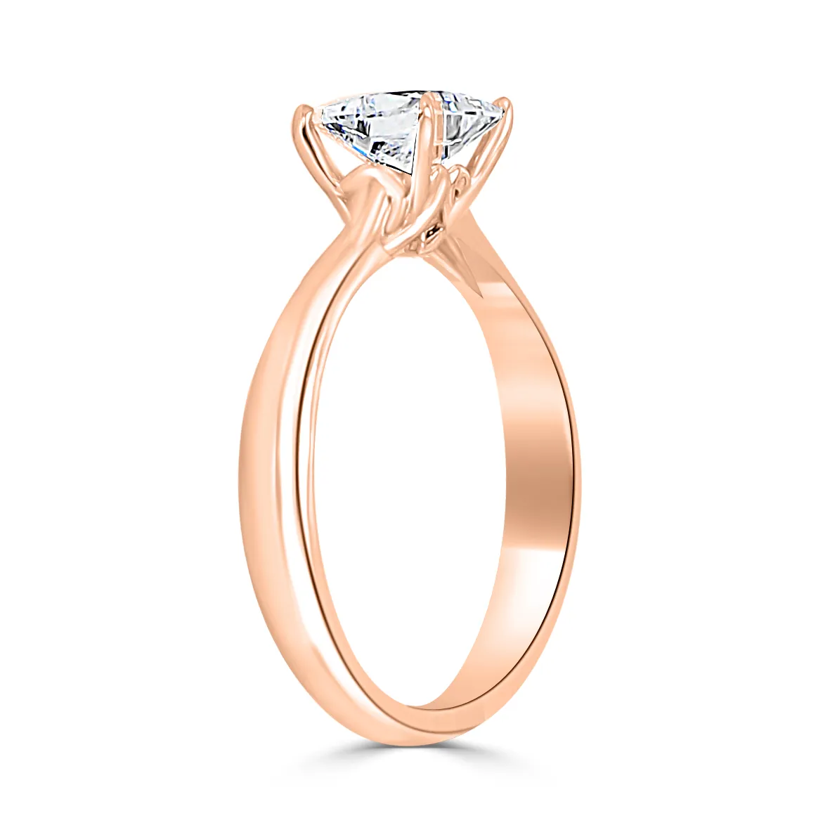 Rose Gold Unique Solitaire Diamond Engagement Ring jewelry Wabash avenue