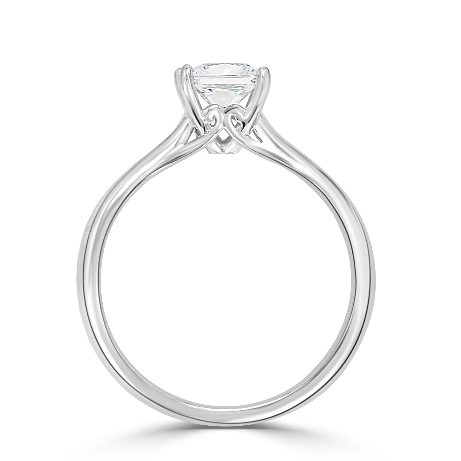 Platinum Unique Solitaire Diamond Engagement Ring jewelry store near me