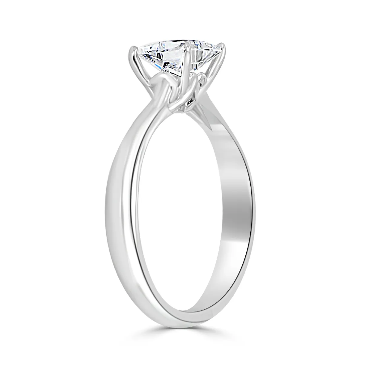 White Gold Unique Solitaire Diamond Engagement Ring jewelry Wabash avenue