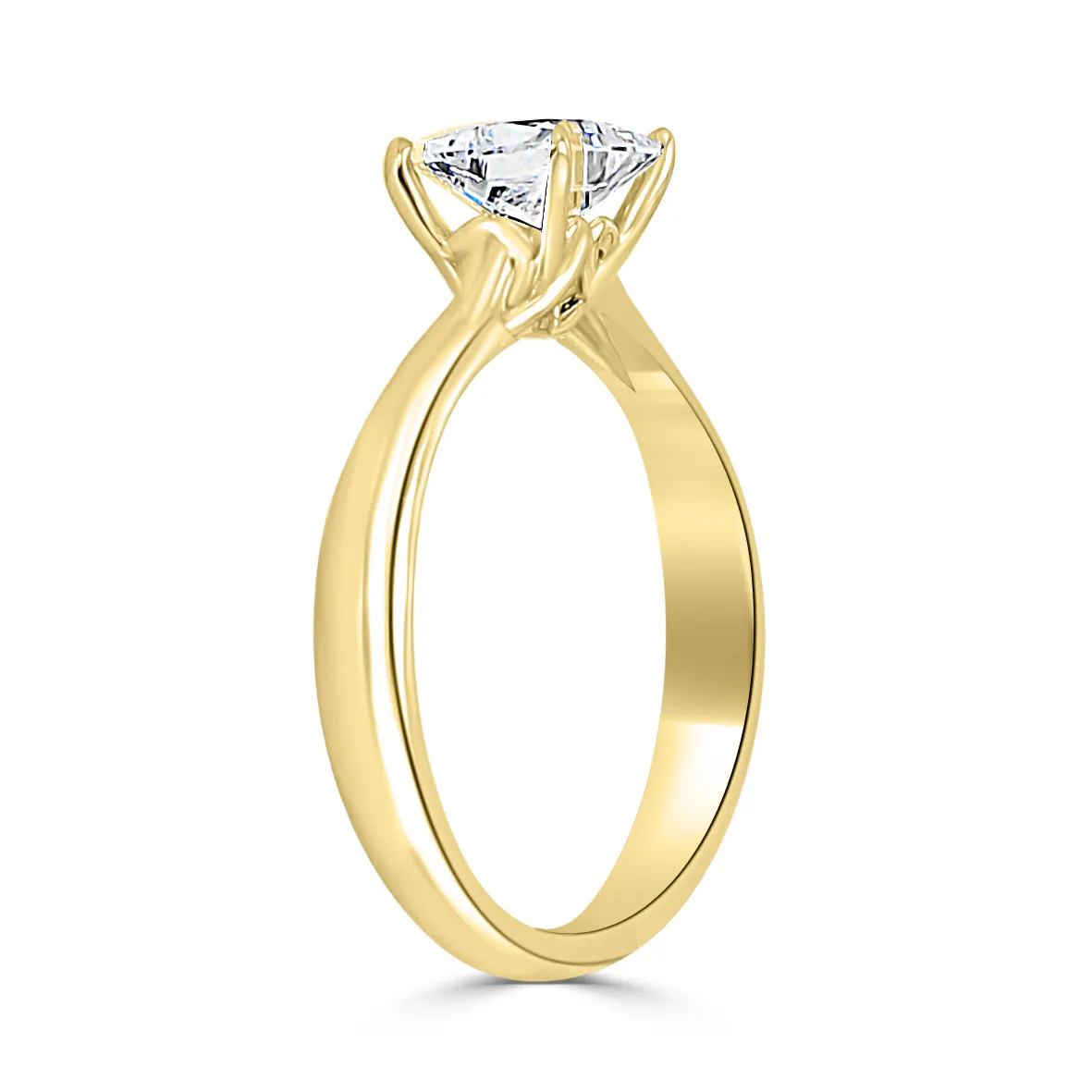 Yellow Gold Unique Solitaire Diamond Engagement Ring jewelry Wabash avenue