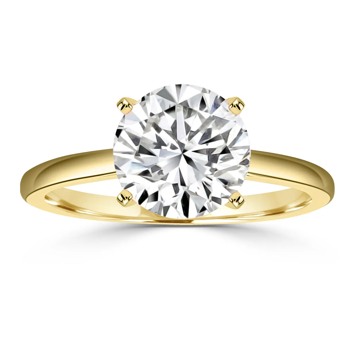 Yellow Gold Perfectly Gorgeous Solitaire Engagement Ring