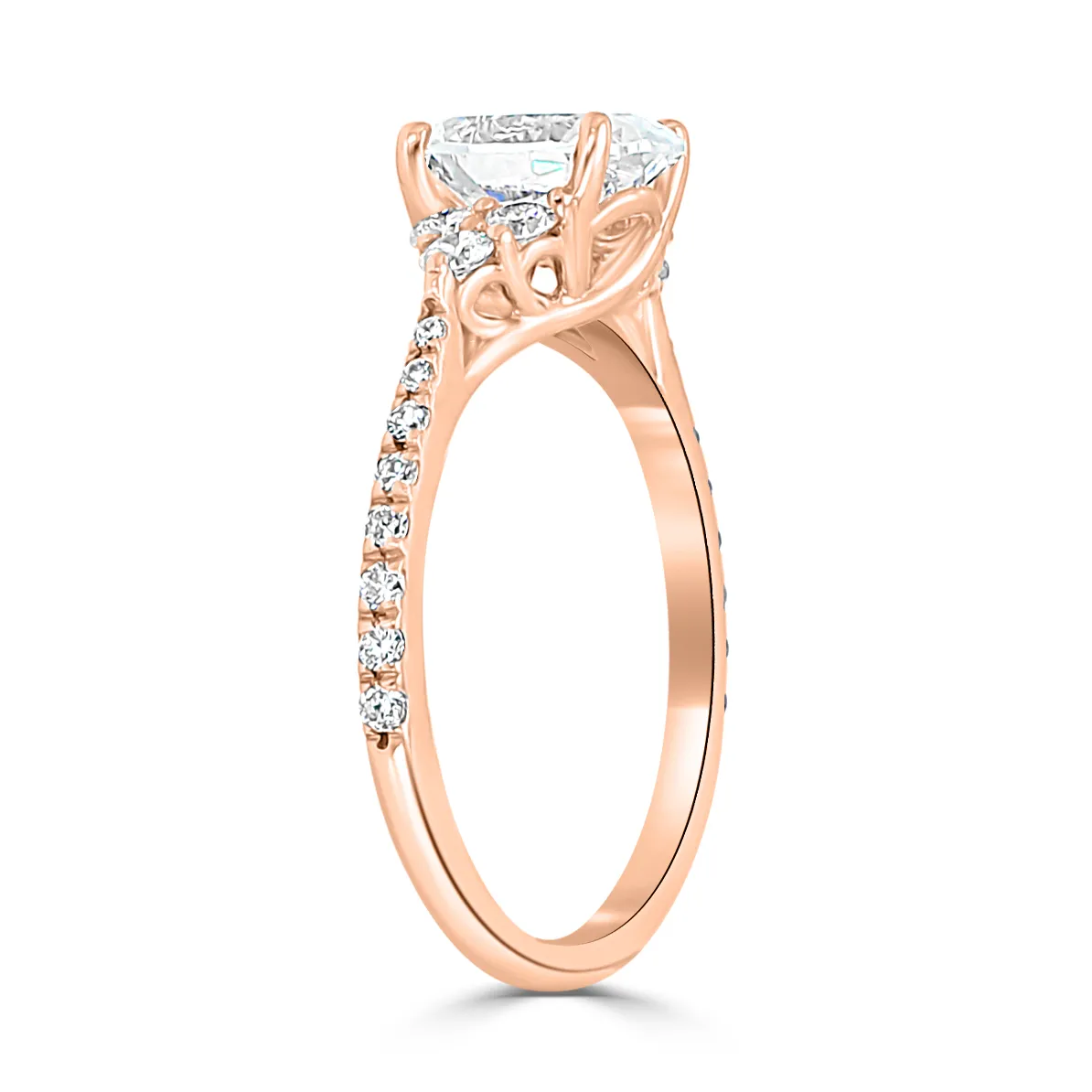 Rose Gold Princess Cut Engagement Ring jewelry Wabash avenue