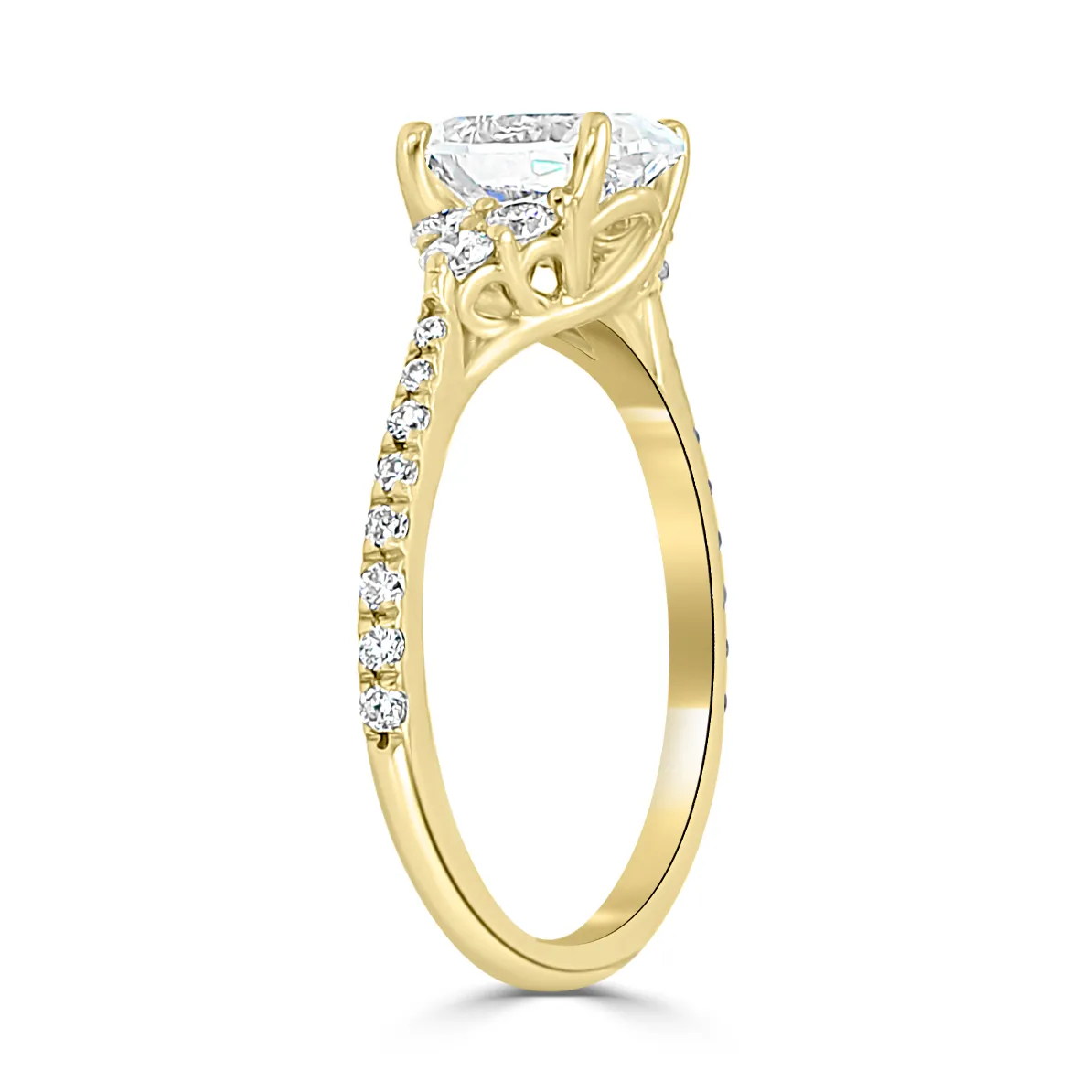 Yellow Gold Princess Cut Engagement Ring jewelry Wabash avenue