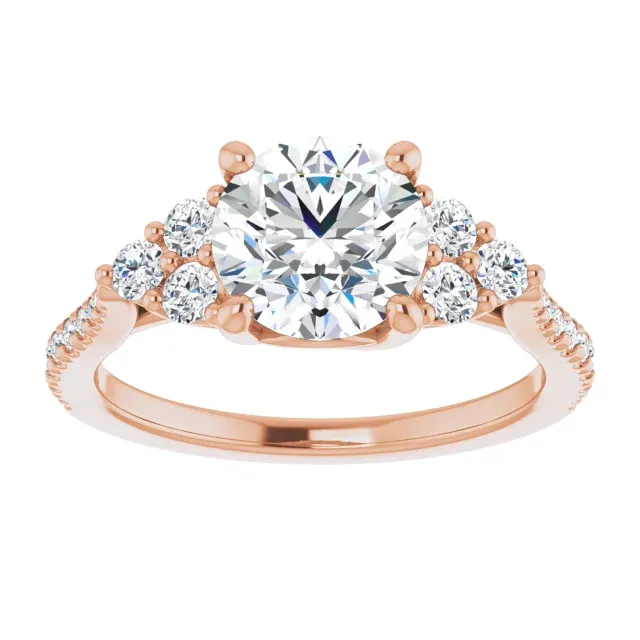 Rose Gold Princess Cut Engagement Ring