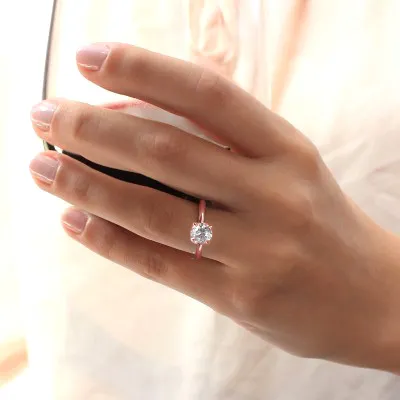 Rose Gold Sleek and Elegant Solitaire Engagement Ring jewelry online