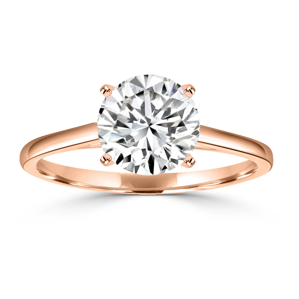 Rose Gold Sleek and Elegant Solitaire Engagement Ring