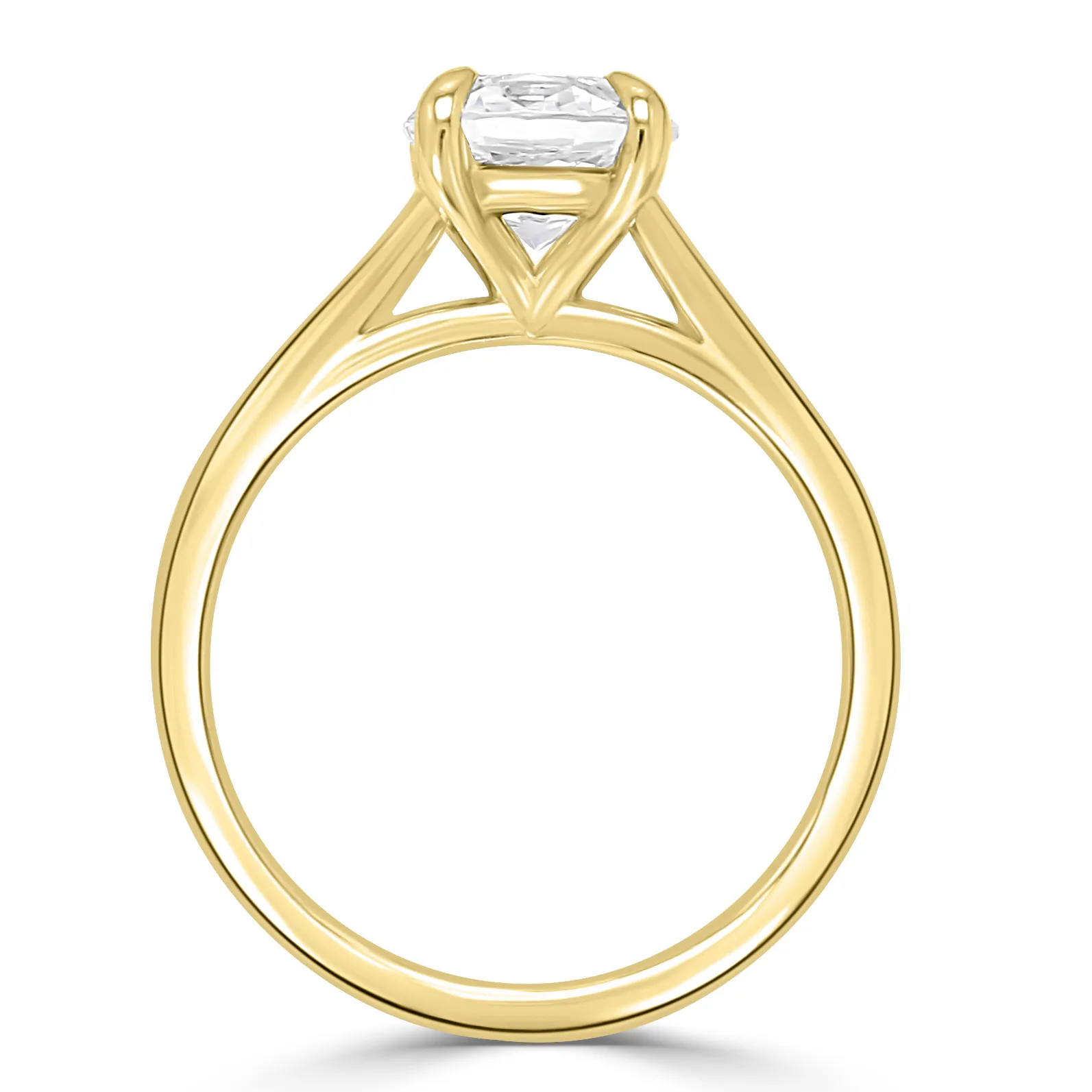 Yellow Gold Sleek and Elegant Solitaire Engagement Ring jewelry store near me