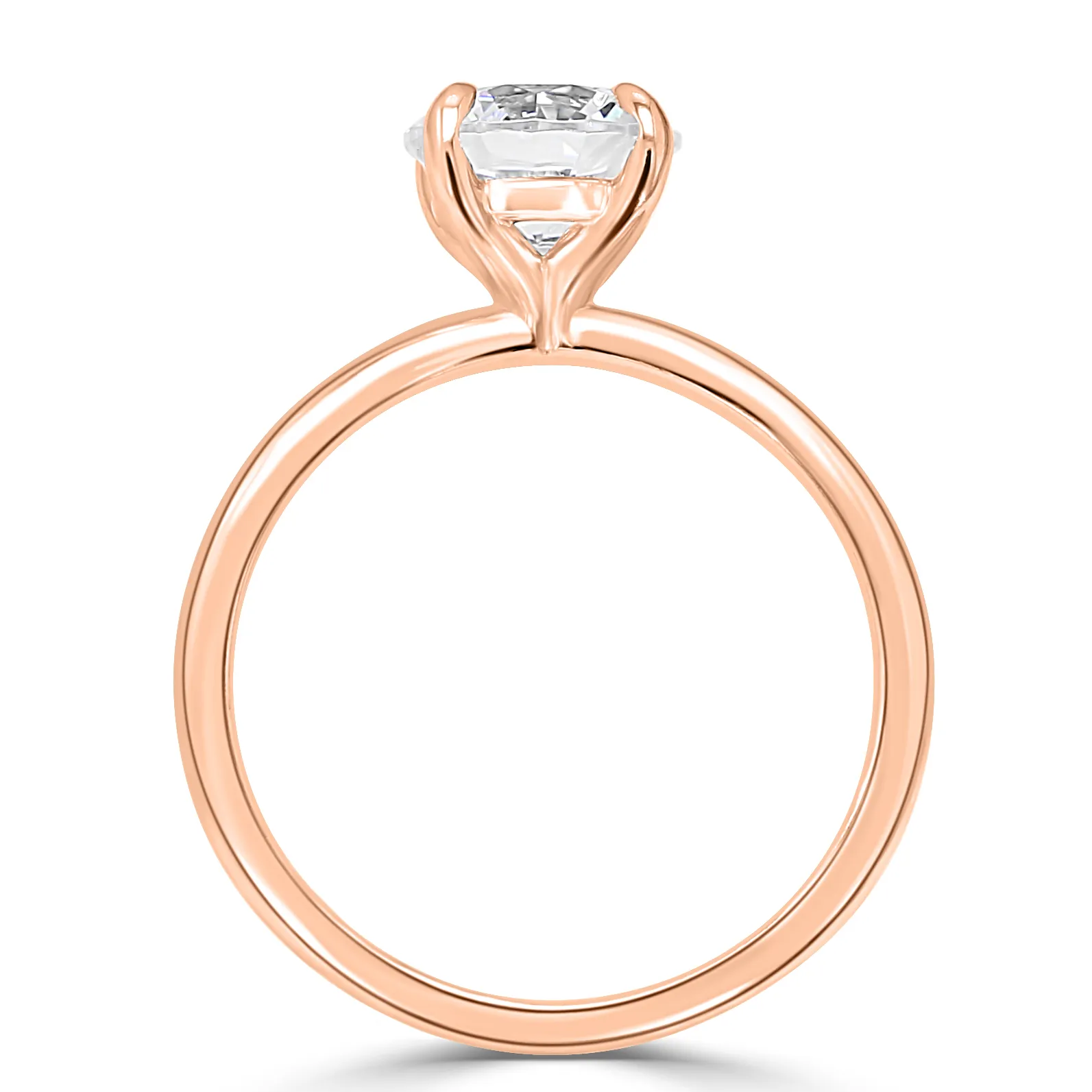 Rose Gold Simple Elegant and Easy Solitare Engagement Ring jewelry store near me