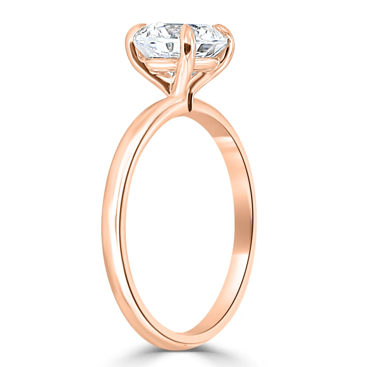 Rose Gold Simple Elegant and Easy Solitare Engagement Ring jewelry Wabash avenue