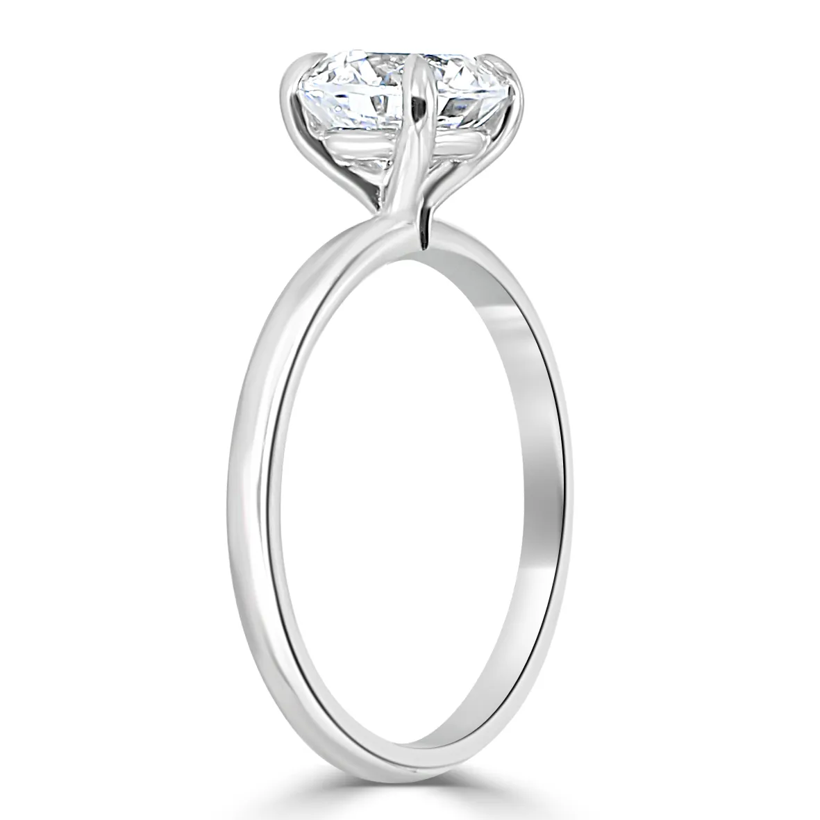 White Gold Simple Elegant and Easy Solitare Engagement Ring jewelry Wabash avenue