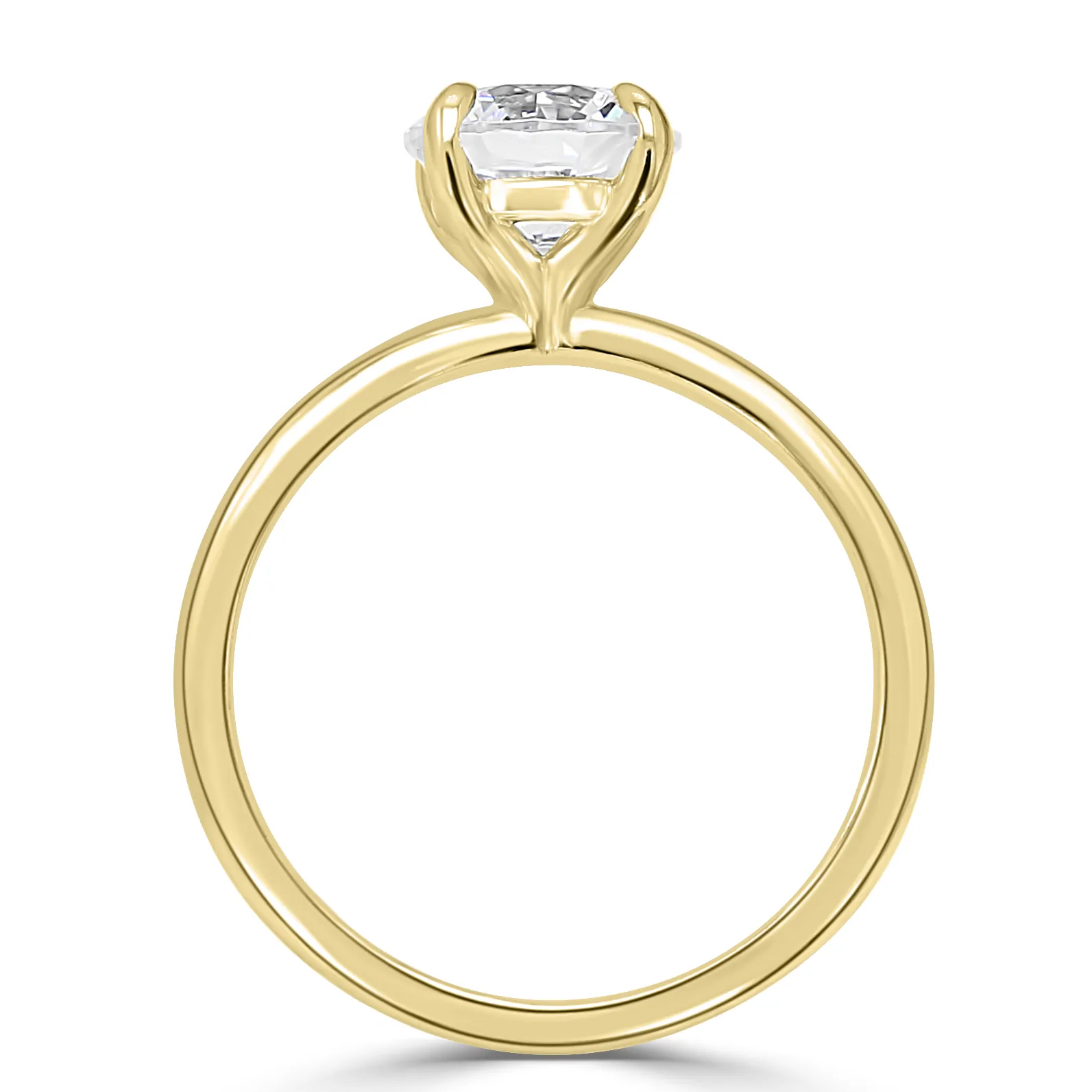 Yellow Gold Simple Elegant and Easy Solitare Engagement Ring jewelry store near me