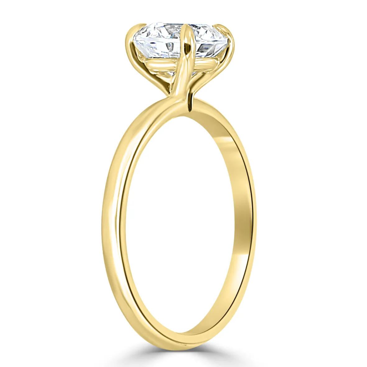 Yellow Gold Simple Elegant and Easy Solitare Engagement Ring jewelry Wabash avenue