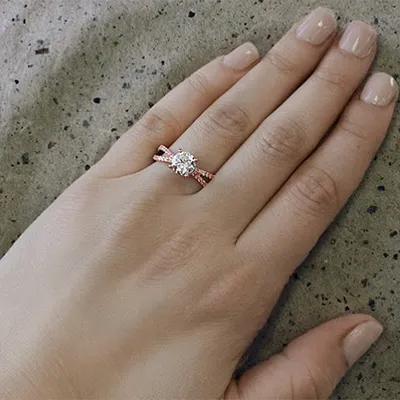 Rose Gold Perfect Engagement Ring Setting jewelry windy city