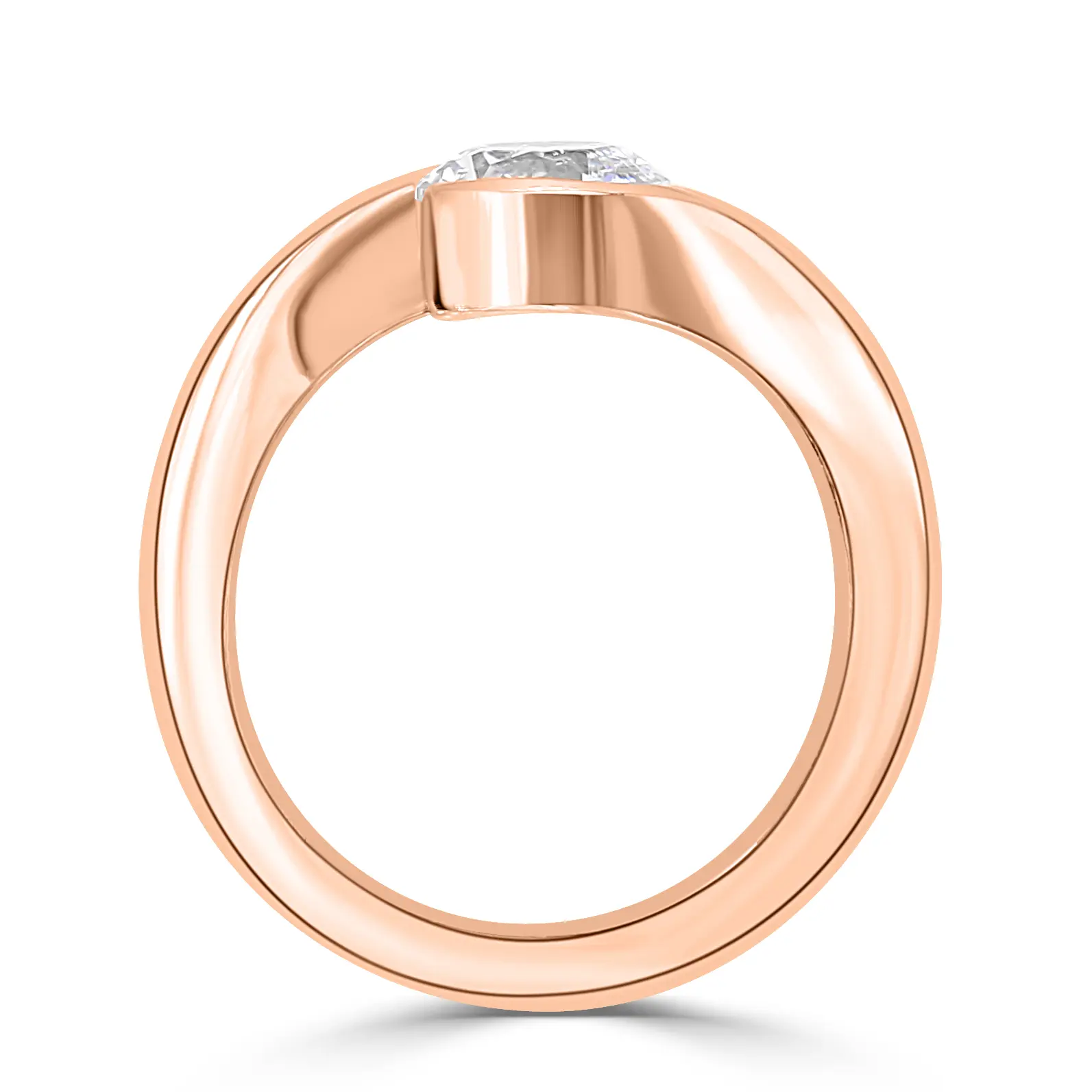 Rose Gold Tension Band Engagement Ring jewelry store near me