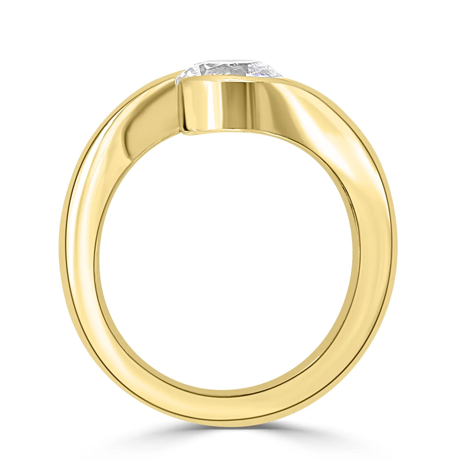 Yellow Gold Tension Band Engagement Ring jewelry store near me