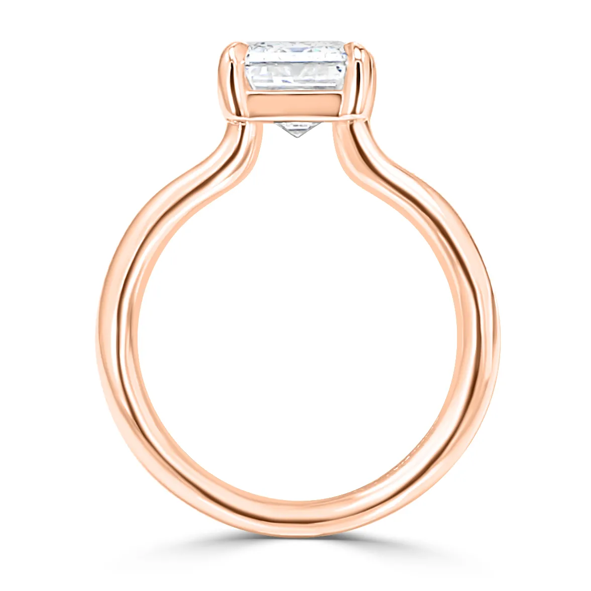 Rose Gold Exclusive Sleek Solitaire Diamond Engagement Ring jewelry store near me