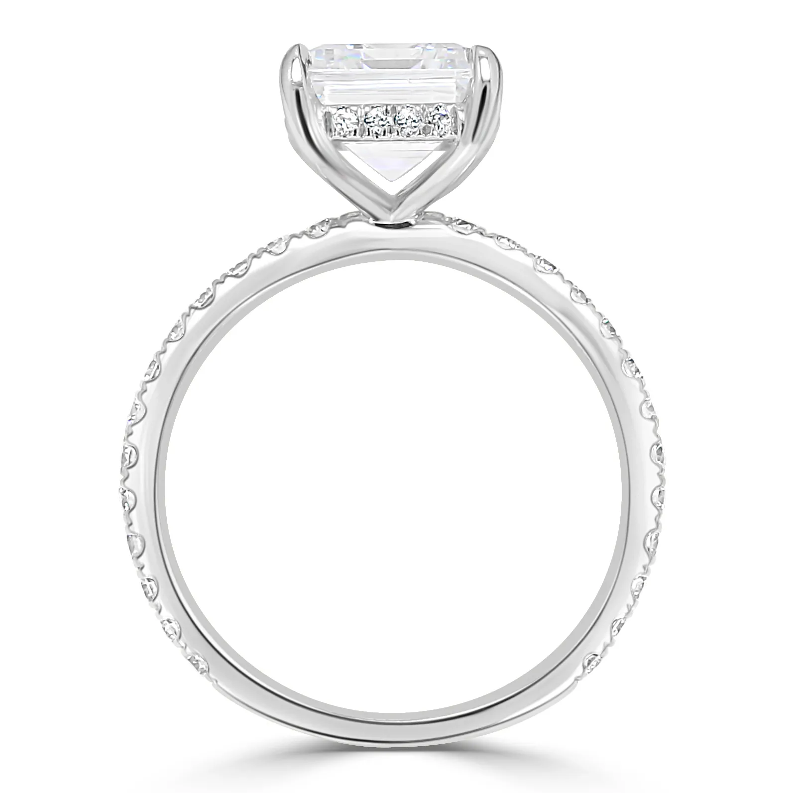 White Gold Beautiful Hidden Halo Pave Engagement Ring jewelry store near me