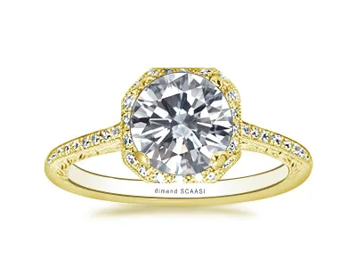 Yellow Gold Old Fashioned Engagement Ring