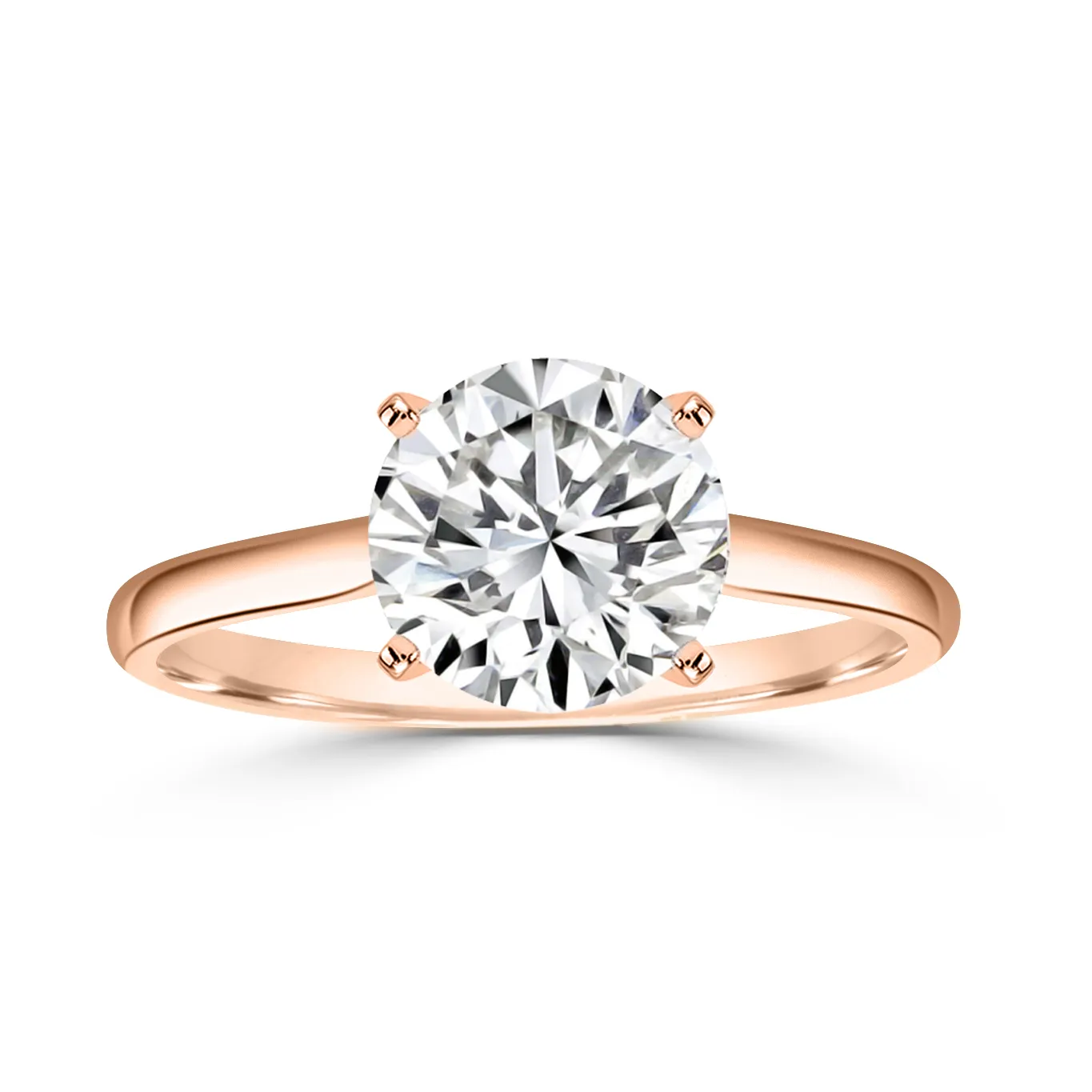 Rose Gold Unique Oval Hidden Halo Engagement Ring