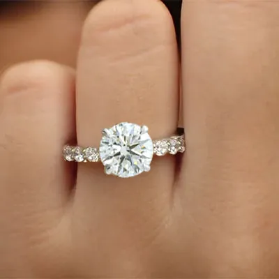 White GoldUnique and Exclusive Side Stone Diamond Ring jewelry online
