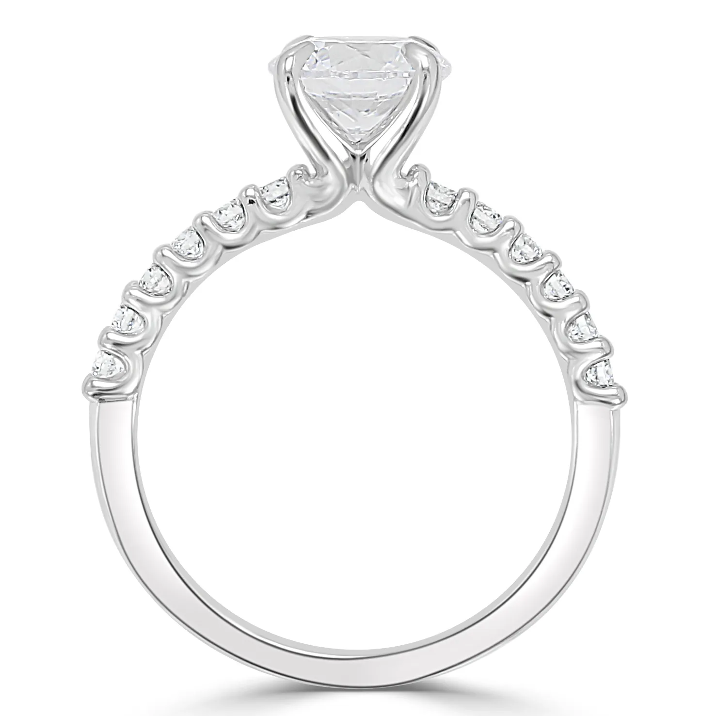 White Gold Unique and Exclusive Side Stone Diamond Ring jewelry store near me