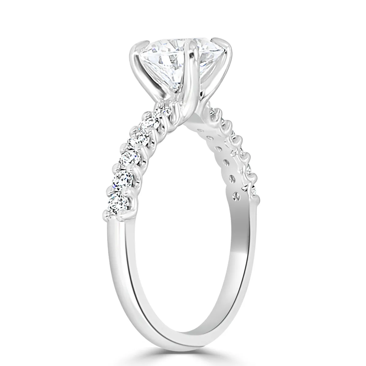 White GoldUnique and Exclusive Side Stone Diamond Ring jewelry Wabash avenue