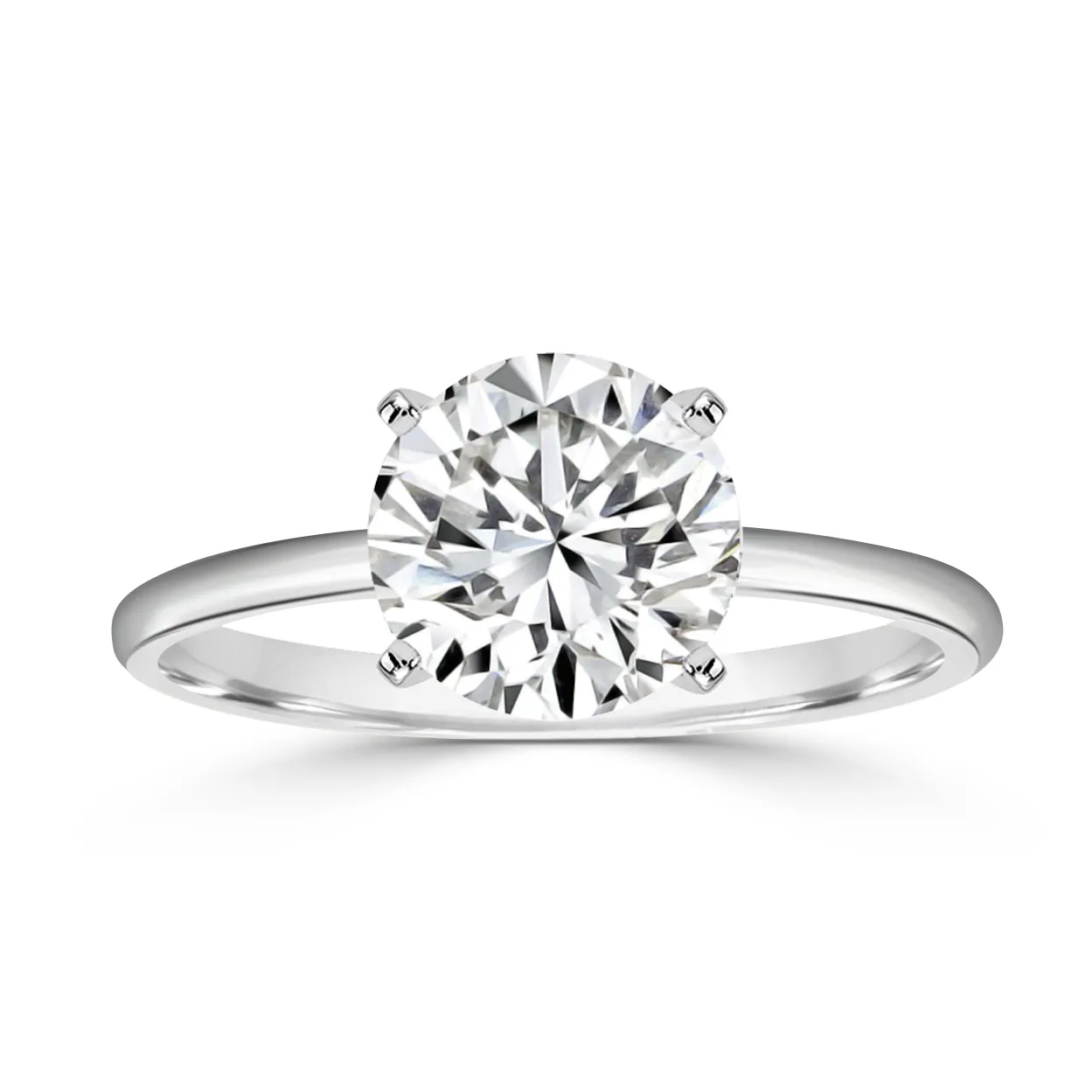 Platinum Exclusive and Delicate Solitaire Engagement Ring