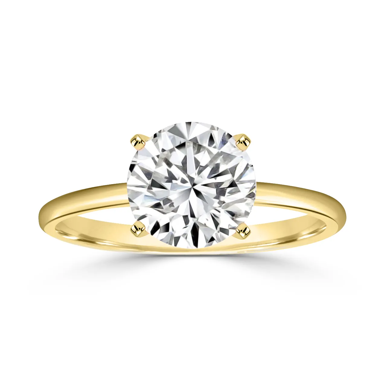 Yellow Gold Exclusive and Delicate Solitaire Engagement Ring