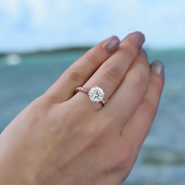Rose Gold Perfect Edwardian Style Vintage Engagement Ring jewelry Wabash avenue