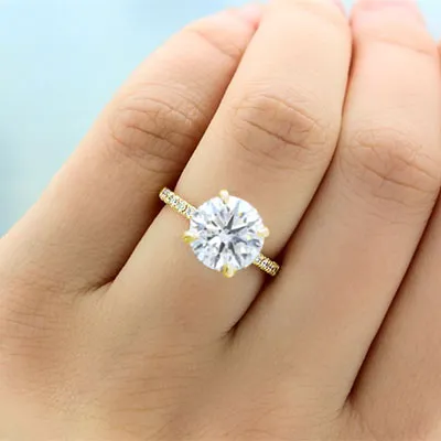Yellow Gold Perfect Edwardian Style Vintage Engagement Ring jewelry windy city
