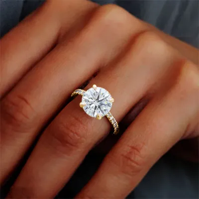 Yellow Gold Perfect Edwardian Style Vintage Engagement Ring from best jeweler