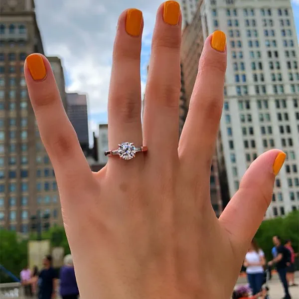 Rose Gold Bigger and Better Three Stone Diamond Ring jewelry windy city