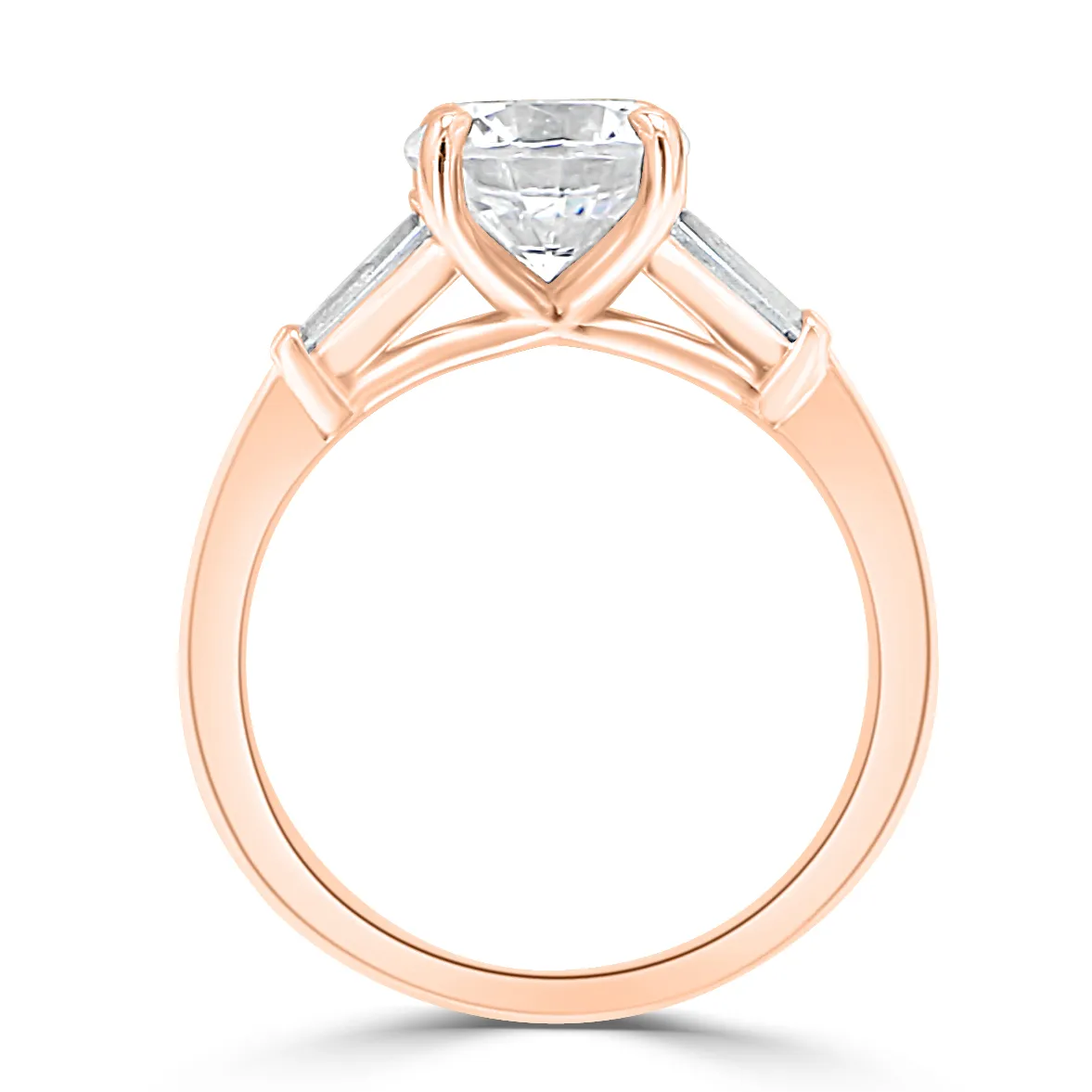 Rose Gold Bigger and Better Three Stone Diamond Ring jewelry store near me