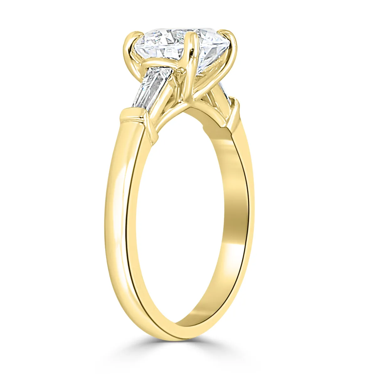 Yellow Gold Bigger and Better Three Stone Diamond Ring jewelry Wabash avenue