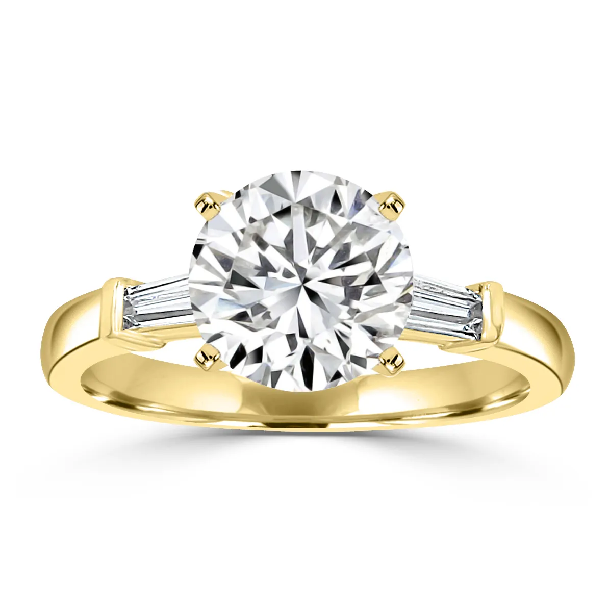 Yellow Gold Bigger and Better Three Stone Diamond Ring