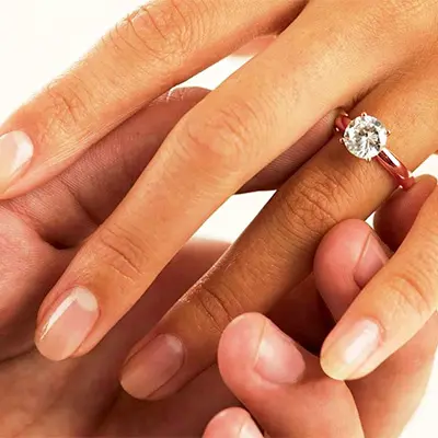 Rose Gold Perfect Crossover Solitaire Engagement Ring jewelry online