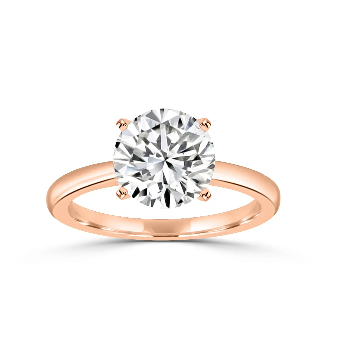 Rose Gold Perfect Crossover Solitaire Engagement Ring