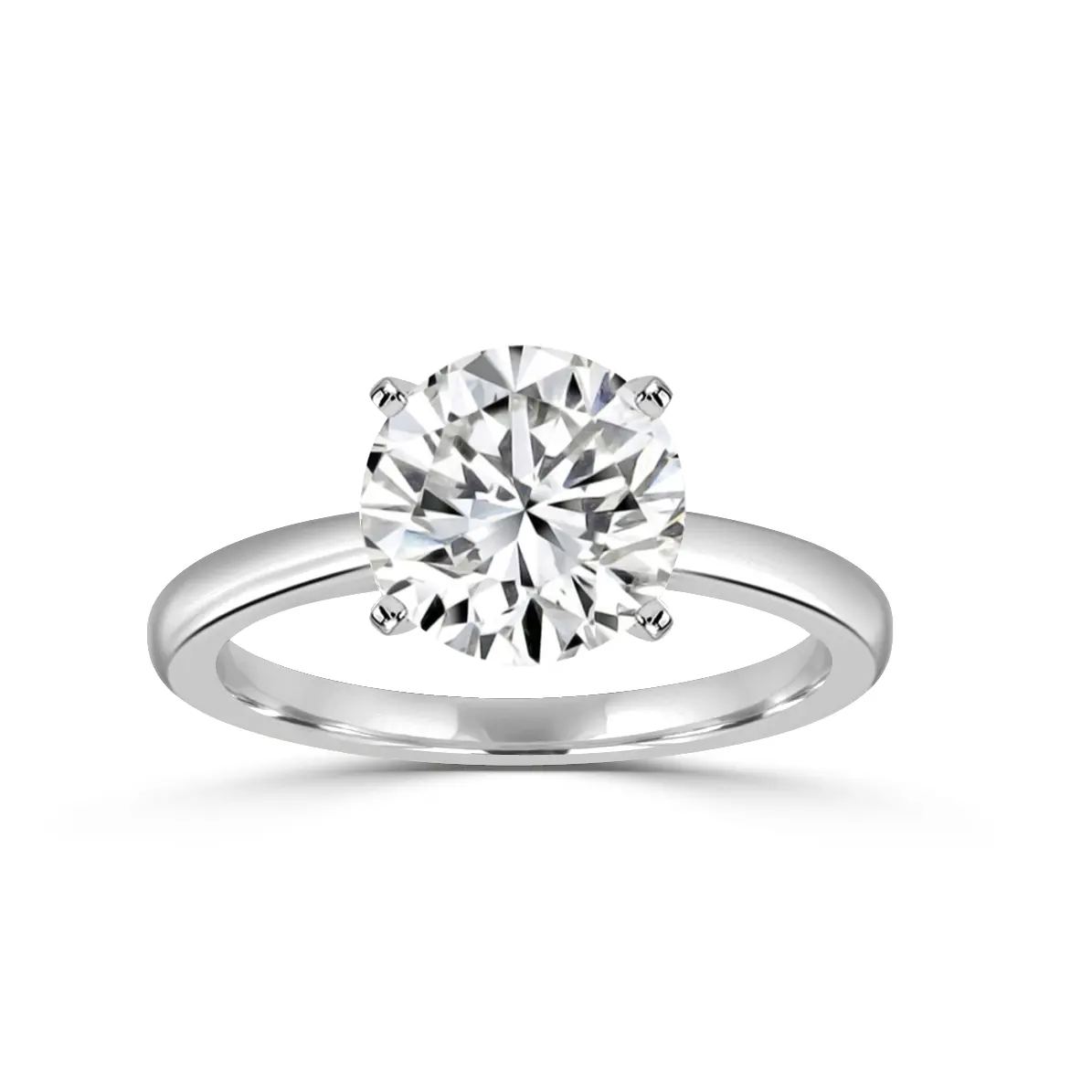 White Gold Perfect Crossover Solitaire Engagement Ring