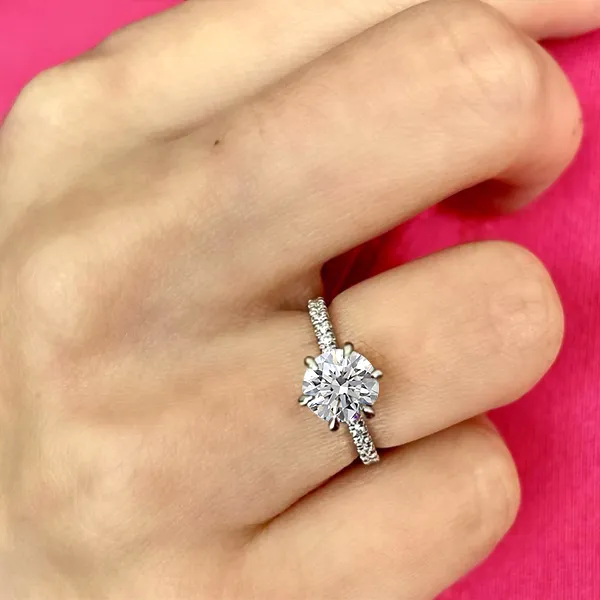 White Gold6-Prong Diamond Engagement Ring jewelry windy city