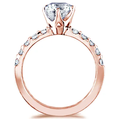 Rose Gold 6-Prong Diamond Engagement Ring jewelry store near me