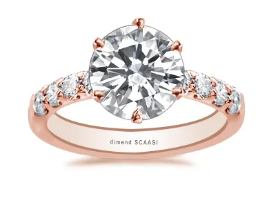 Rose Gold 6-Prong Diamond Engagement Ring