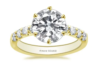 Yellow Gold 6-Prong Diamond Engagement Ring