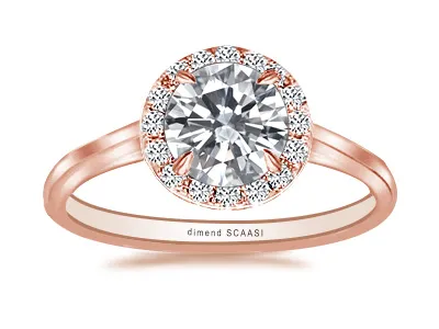 Rose Gold Charming and Contemporary Engagement Ring