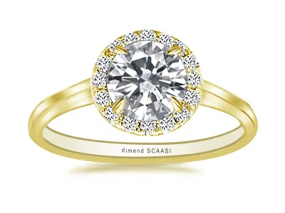 Yellow Gold Charming and Contemporary Engagement Ring