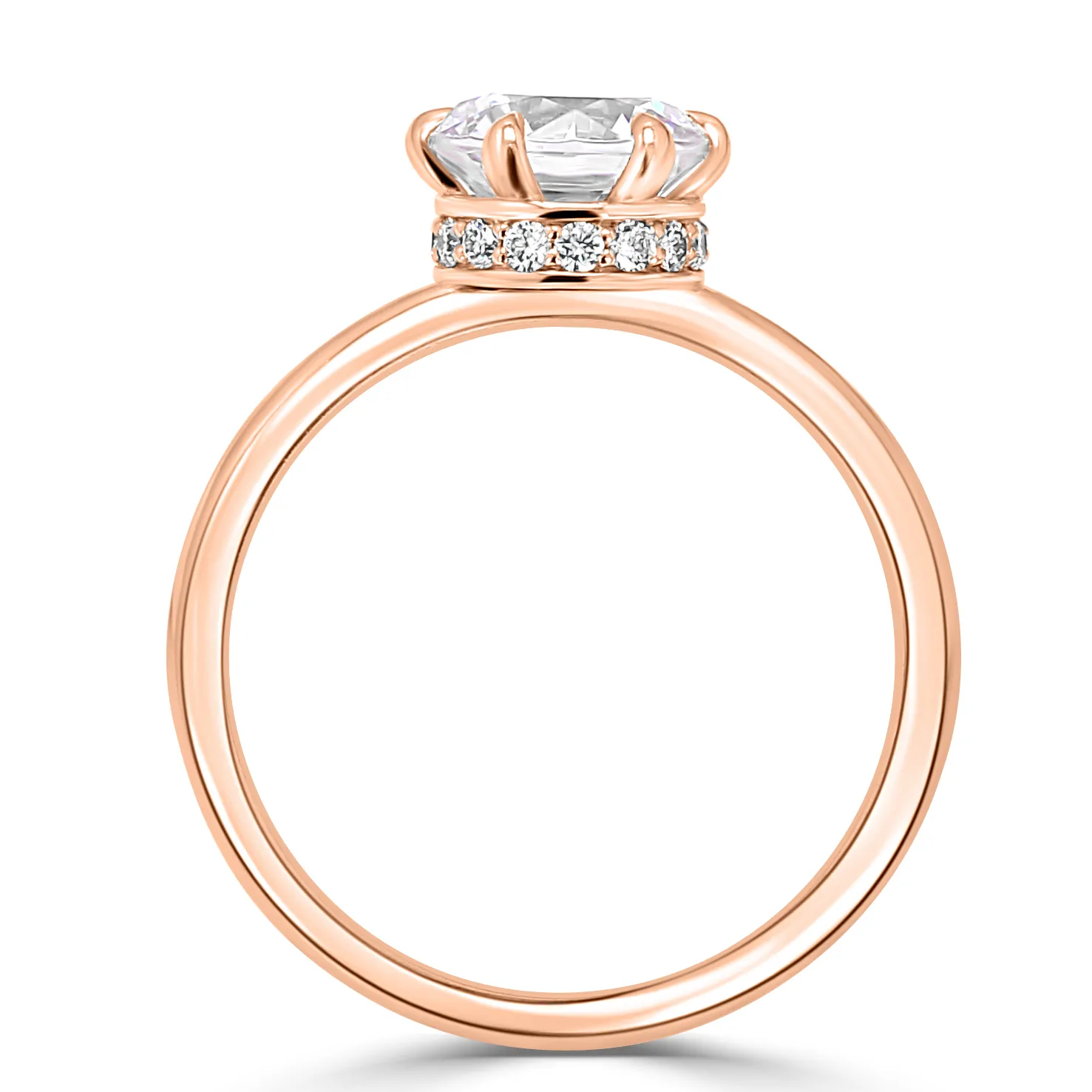 Rose Gold Six Pronged Enagement Ring jewelry store near me