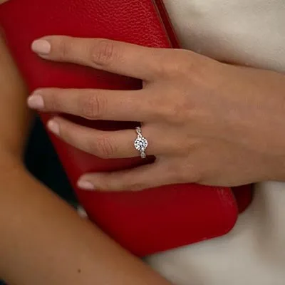 White GoldTwisted Double Pave Unique Engagement Ring from best jeweler