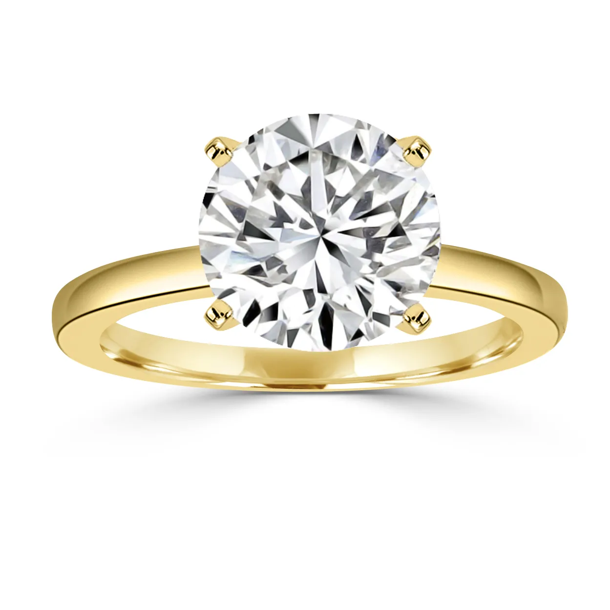 Yellow Gold Exclusive and Unique Solitaire Engagement Ring